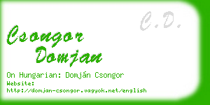 csongor domjan business card